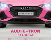 HOMCOM Elektryczny samochod Audi E-tron 12V dla dzieci, pilot 2,4G, rozowy – zdjęcie 3