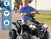 COSTWAY Quad elektryczny 12V dla dzieci od 3 lat, czarny – zdjęcie 2