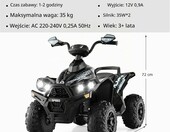 COSTWAY Quad elektryczny 12V dla dzieci od 3 lat, czarny – zdjęcie 3