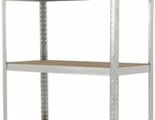 PROLINE Regal metalowy warsztatowy 180x90x40 cm, 5 polek, 875 kg, bialy – zdjęcie 1