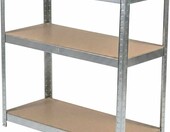 PROLINE Regal metalowy warsztatowy 180x90x40 cm, 5 polek, 875 kg, bialy – zdjęcie 2
