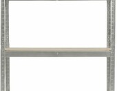 PROLINE Regal metalowy warsztatowy 180x90x40 cm, 5 polek, 875 kg, bialy – zdjęcie 3
