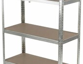 PROLINE Regal metalowy warsztatowy 180x90x40 cm, 5 polek, 875 kg, bialy – zdjęcie 4