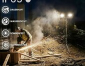 Lumiled Halogen naswietlacz LED 100W 10000lm na statywie teleskopowym, IP65 – zdjęcie 3