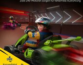 HOMCOM Gokart elektryczny 24V dla dzieci 6-12 lat, 2 silniki, zielony – zdjęcie 5