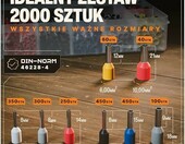 Zestaw tulejek elektrycznych zaciskowych BAURIX 2000 szt., 0,5-10 mm2, DIN 46228-4 – zdjęcie 2
