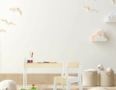Stolik i krzeslo dla dzieci Relaxdays, zestaw mebli dziecięcych, bezowo-bialy – zdjęcie 2