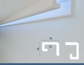 Listwy przysufitowe LED HEXIMO XPS 10,2 m, profil pod oswietlenie posrednie – zdjęcie 2