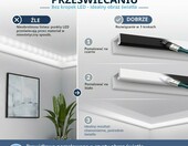 Listwy przysufitowe LED HEXIMO XPS 10,2 m, profil pod oswietlenie posrednie – zdjęcie 3