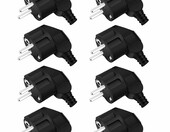 Wtyczki elektryczne Schuko Behogan 250V/16A, katowe, zestaw 8 szt. – zdjęcie 1