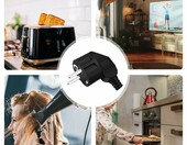 Wtyczki elektryczne Schuko Behogan 250V/16A, katowe, zestaw 8 szt. – zdjęcie 4