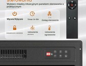 Wklad kominkowy elektryczny COSTWAY 45,7 cm, 750/1500 W, z pilotem, 7 kolorow plomienia – zdjęcie 3