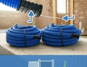 Rura karbowana oslonowa AROT fi 63 mm, 25 m - peszel elektryczny dwuwarstwowy EDO – zdjęcie 3