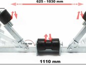 Podpora rolkowa kobylki Wiltec do przyczepy podlodziowej 111 cm, do 800 kg – zdjęcie 2