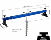 Belka do podwieszenia silnika Wiltec 300 kg - trawers warsztatowy – zdjęcie 3