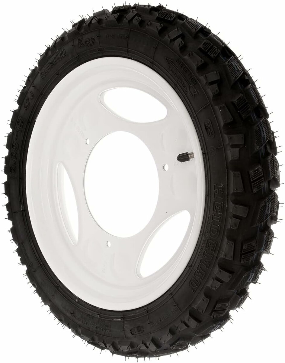 MZA koło tarczowe 12 cali z oponą Heidenau - komplet do skutera Simson SR50/SR80, białe
