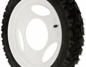 MZA koło tarczowe 12 cali z oponą Heidenau - komplet do skutera Simson SR50/SR80, białe – zdjęcie 1