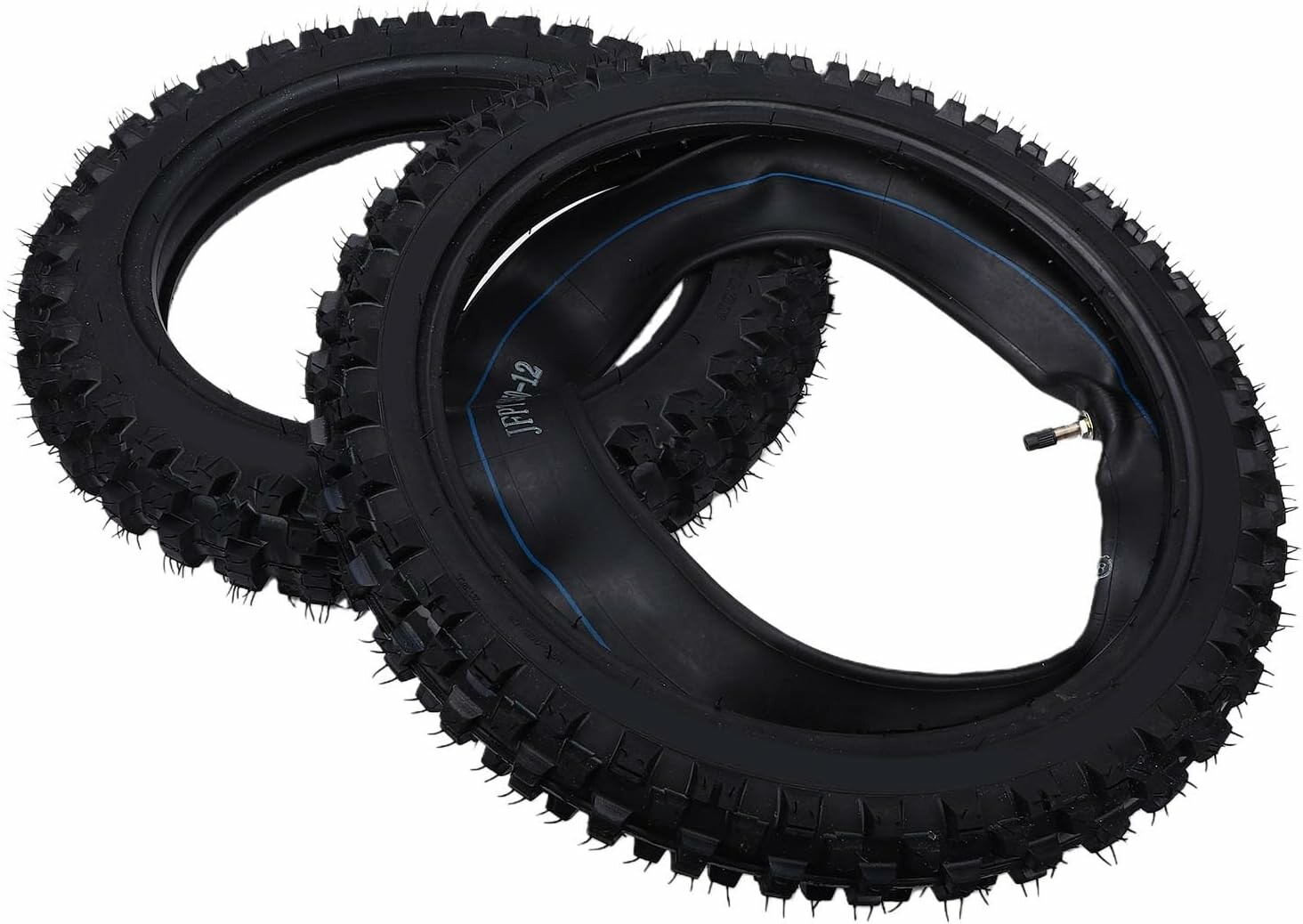 Xiuganpo zestaw opon motocrossowych przód 60/100-14 + tył 80/100-12 z dętkami