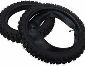 Xiuganpo zestaw opon motocrossowych przód 60/100-14 + tył 80/100-12 z dętkami – zdjęcie 1