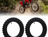 Xiuganpo zestaw opon motocrossowych przód 60/100-14 + tył 80/100-12 z dętkami – zdjęcie 2