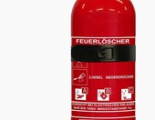 Gasnica samochodowa HP-Autozubehor ABC 1 kg, proszkowa, DIN EN 3, czerwona – zdjęcie 1