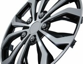 Kolpaki ozdobne Cartrend Daytona 15 cali, zestaw 4 szt., czarno-srebrne – zdjęcie 4