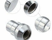 Nakretki do kol samochodowych X AUTOHAUX M12x1,5, stal nierdzewna, srebrne – zdjęcie 3