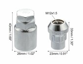 Nakretki do kol samochodowych X AUTOHAUX M12x1,5, stal nierdzewna, srebrne – zdjęcie 4