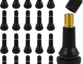 Wentyle do opon MDPULS TR413 gumowe, zestaw 20 sztuk, czarne – zdjęcie 1