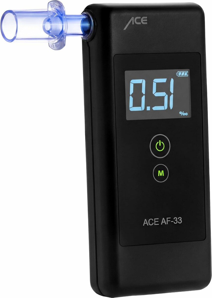 ACE AF-33 - alkomat cyfrowy z ustnikiem, czarny