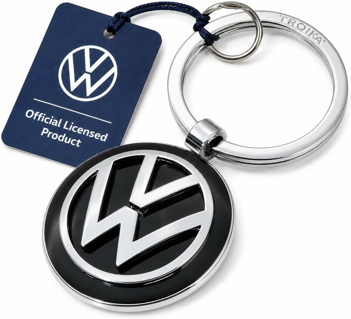 Troika KR16-05/VW - breloczek samochodowy z logo Volkswagen, metalowy