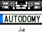 Autodomy - ramki na tablice rejestracyjna, komplet 2 szt., czarne – zdjęcie 1