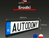 Autodomy - ramki na tablice rejestracyjna, komplet 2 szt., czarne – zdjęcie 2