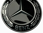 Mercedes-Benz oslona na piaste kola - gwiazda z wiencem laurowym, czarna – zdjęcie 3