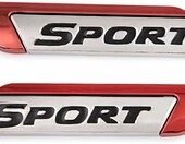 SGW-982 - para odznak samochodowych sportowych, metalowe, czarne – zdjęcie 1