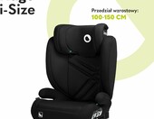 Lionelo Hugo i-Size - fotelik samochodowy 100-150 cm, ISOFIX, Black Carbon – zdjęcie 2