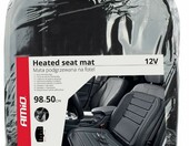 AMiO 03624 - mata grzewcza na fotel samochodowy 12V, czarna – zdjęcie 3