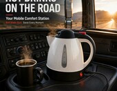 FARYODI czajnik samochodowy 12V 1L - kempingowy czajnik elektryczny – zdjęcie 2