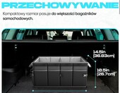 FORTEM - skladany organizer do bagaznika samochodu, czarny, 50 l – zdjęcie 4