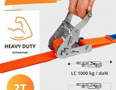 INTAKO - pasy transportowe z grzechotka 6 m, 2000 kg, zestaw 4 szt. – zdjęcie 3