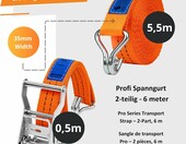 INTAKO - pasy transportowe z grzechotka 6 m, 2000 kg, zestaw 4 szt. – zdjęcie 4