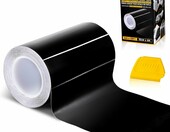 Spurtar Folia winylowa samochodowa 10 cm x 6 m – czarna błyszcząca listwa tuningowa – zdjęcie 1