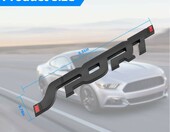 Zipelo Metalowe emblematy sportowe 3D 2 szt. – naklejki na błotnik i bagażnik, czarne – zdjęcie 2