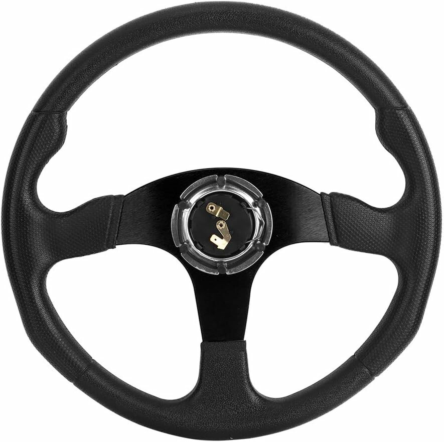 Tbest Kierownica sportowa 350 mm – głęboka miska wyścigowa, czarna