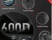 Zettum Pokrowiec na koło zapasowe 71 cm – osłona opony 600D Oxford, czarny – zdjęcie 3
