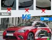 Nakładki na lusterka boczne Seat Ibiza MK5 2017-2020 – czarne, para – zdjęcie 3