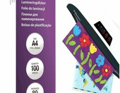 Folia do laminowania Fellowes A4 80 mic, 100 sztuk, przezroczysta – zdjęcie 1