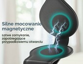Wieszak na okulary samochodowy MoKo, magnetyczny, 2 sztuki, skora PU – zdjęcie 2