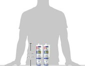 CT1 uszczelniacz silikonowy budowlany 2x290 ml, biały, klej i silikon 2w1 – zdjęcie 4