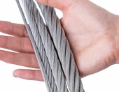 Seilwerk STANKE lina stalowa ocynkowana w PVC 6 mm, 50 m, z tulejami i kauszami – zdjęcie 3